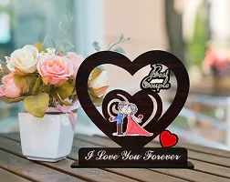 iMPACTGift  I Love You Forever Best gift for Lovely Couple Hubby Wifey Annvirsary Birthday Valantine   Decorative Showpiece - 15 cm  (Wood, Black)-thumb1