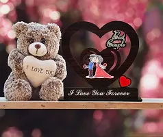 iMPACTGift  I Love You Forever Best gift for Lovely Couple Hubby Wifey Annvirsary Birthday Valantine   Decorative Showpiece - 15 cm  (Wood, Black)-thumb2