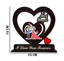 iMPACTGift  I Love You Forever Best gift for Lovely Couple Hubby Wifey Annvirsary Birthday Valantine   Decorative Showpiece - 15 cm  (Wood, Black)-thumb3