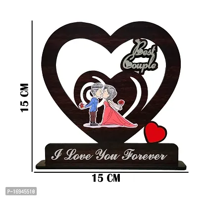 iMPACTGift  I Love You Forever Best gift for Lovely Couple Hubby Wifey Annvirsary Birthday Valantine   Decorative Showpiece - 15 cm  (Wood, Black)-thumb4