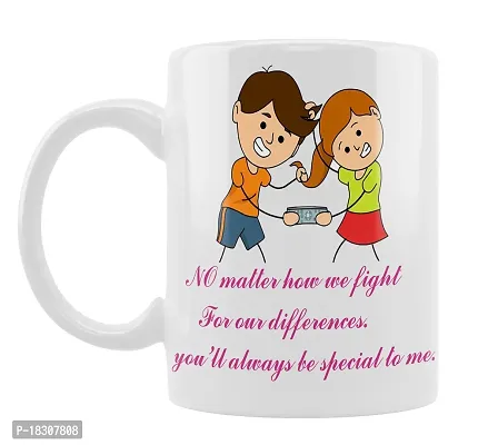 iMPACTGift Brother Sister Fight Printed mug gift for Birthday #437 Ceramic Coffee Mug-thumb2