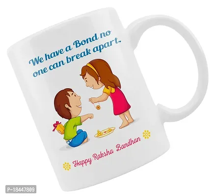 Ceramic Rakshabandan Coffee Mug Gift Set for Brother and Sister at