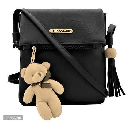 ASTIR COLLEEN Women's  Girls' Sling Bag - Bear (Black)-thumb0