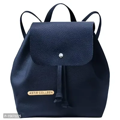 ASTIR COLLEEN Women/Girls PU Leather Sling Bag Cum Backpack (Ailet) (Blue)-thumb0