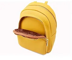 ASTIR COLLEEN Leather Women/Girls Sling Bag Cum Backpack (Big-Pocket) (Yellow)-thumb2