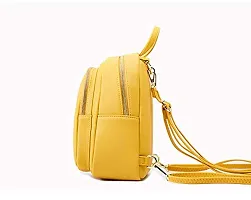 ASTIR COLLEEN Leather Women/Girls Sling Bag Cum Backpack (Big-Pocket) (Yellow)-thumb1