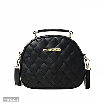 ASTIR COLLEEN Leather Women/Girls Satchel Handbag (Duvet) (Black)-thumb0