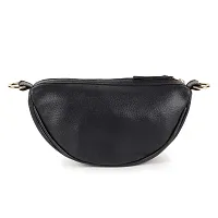 ASTIR COLLEN Vegan Leather Women Bag (Half Moon) (Black)-thumb1