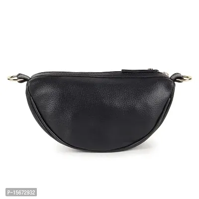 ASTIR COLLEN Vegan Leather Women Bag (Half Moon) (Black)-thumb2