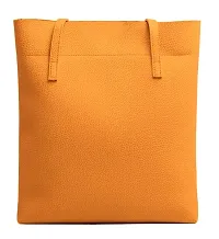 ASTIR COLLEN Vegan Leather Women's Tote Bag with Zipper (Yellow)-thumb1