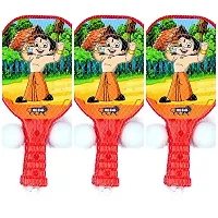 Stylish Fancy Trendy This Is Big And Best Table Tennis Badminton Plastic Racquet Set With 2 Balls And 2 Racquet-thumb1