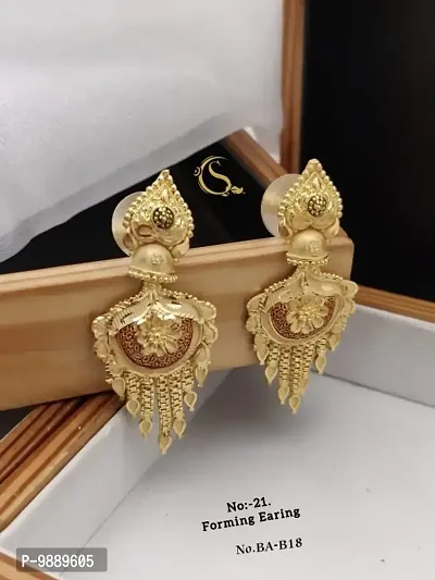 Gold plated forming earring