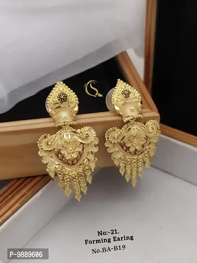 Gold plated forming earring-thumb0