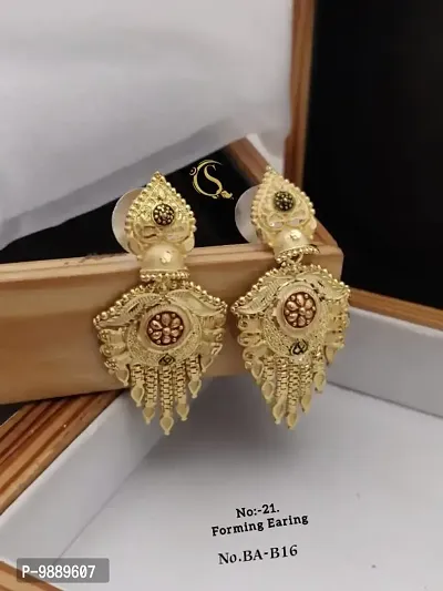 Gold plated forming earring