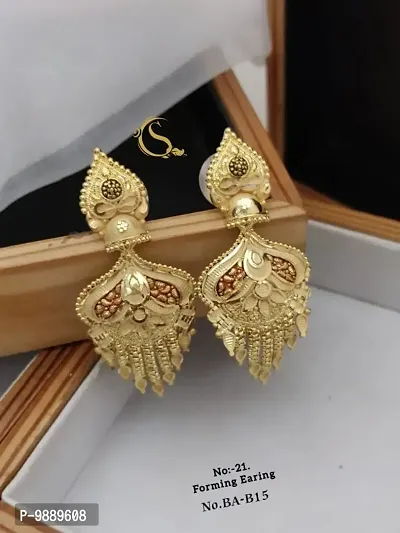 Gold plated forming earring