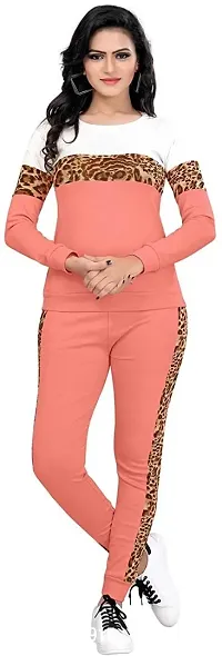 Elegant Pink Cotton Blend Printed Top And Pyjama Set For Women