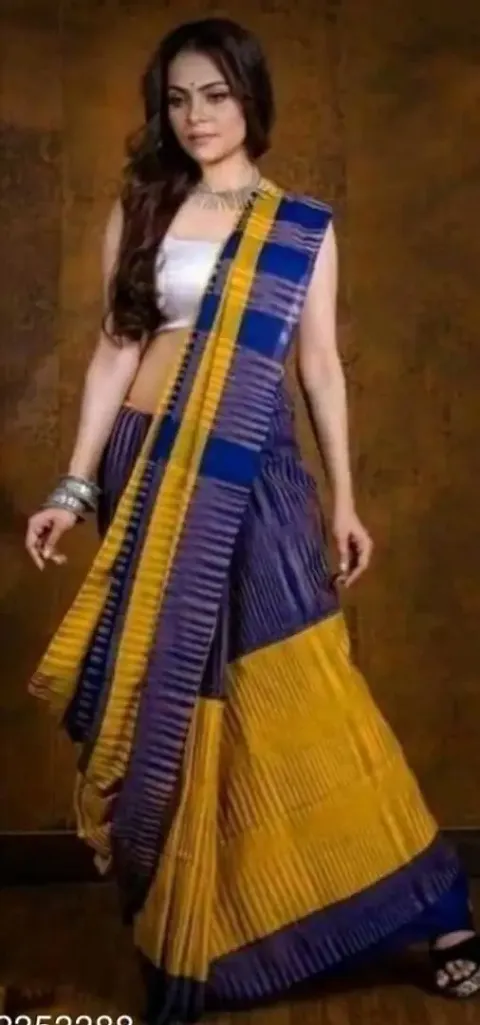 Multicolored Cotton Sarees with Blouse piece