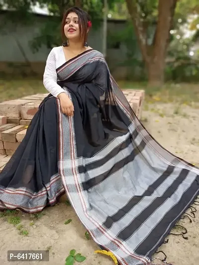 Beautiful Cotton Saree with Blouse piece-thumb0