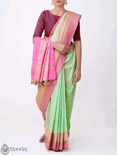 Latest Attractive Cotton Saree with Blouse Piece