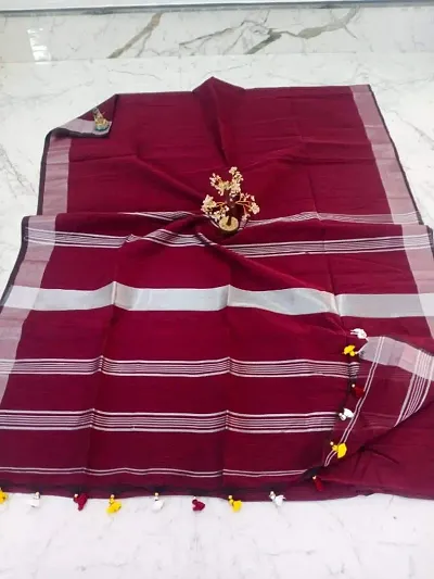 Must Have Khadi Cotton Saree with Blouse piece