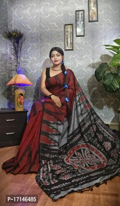 Fancy Khadi Cotton Saree without Blouse Piece for Women-thumb0