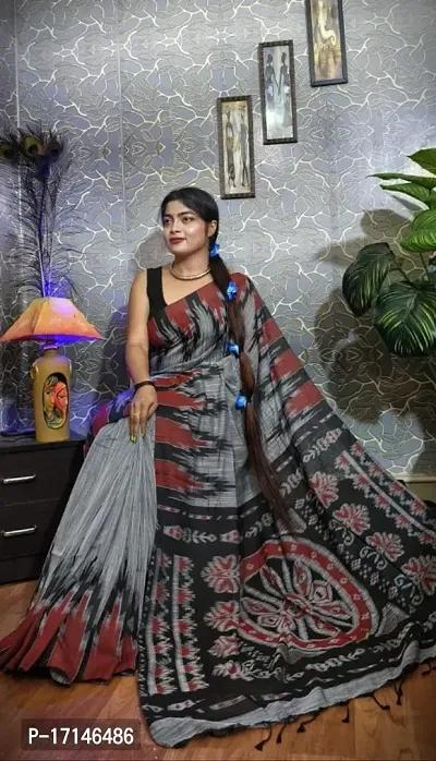 Fancy Khadi Cotton Saree without Blouse Piece for Women