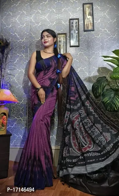 Fancy Khadi Cotton Saree without Blouse Piece for Women