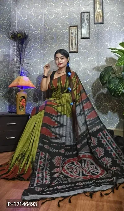 Fancy Khadi Cotton Saree without Blouse Piece for Women