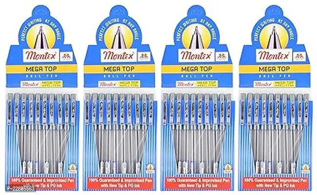 Montex Blue Mega Top Ball Pen, Pack of 40-thumb0