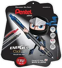 Pentel EnerGel Click 0.7mm Metal Tip (EnerGel Click Pen Blue 5  LR7 Refill Blue 5)-thumb3