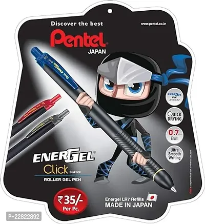 Pentel EnerGel Click 0.7mm Metal Tip (EnerGel Click Pen Blue 5  LR7 Refill Blue 5)-thumb4