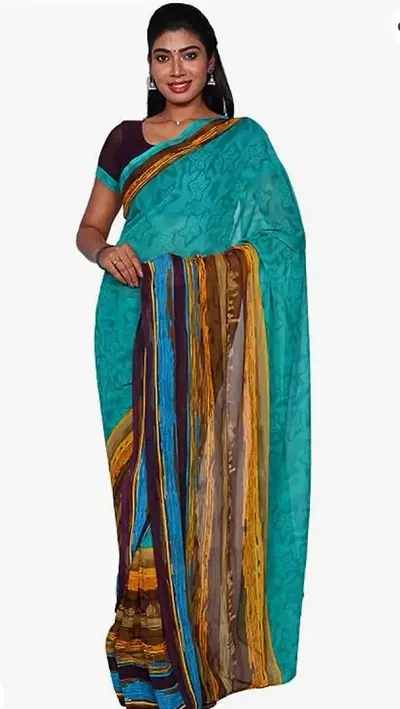 Elegant Georgette Saree with Blouse piece 