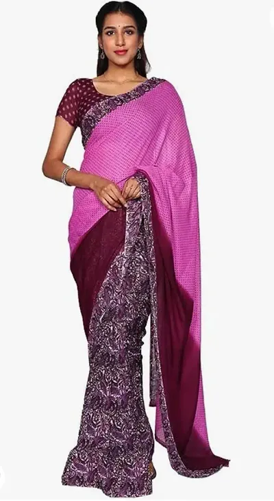 Stylish Fancy Designer Georgette Saree With Blouse Piece For Women