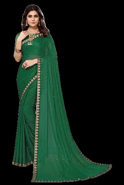 Beautiful Art Silk Saree with Blouse piece