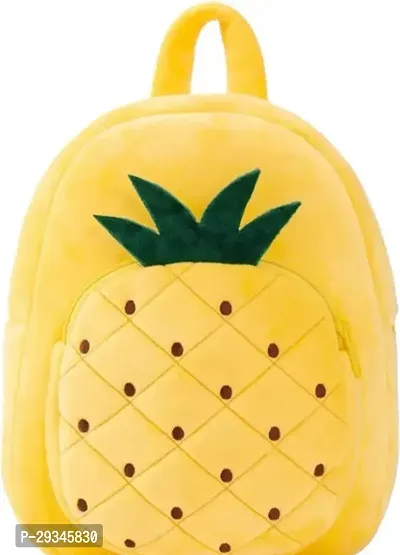 Backpack Frantic Premium Quality Soft design Yellow Pineapple Bag for Kids  Yellow-thumb0