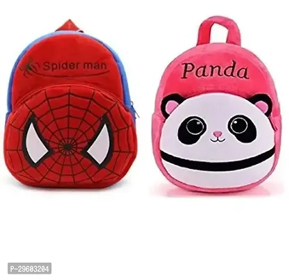 Adorable Multicoloured Plush Backpack For Kids Pack Of 2