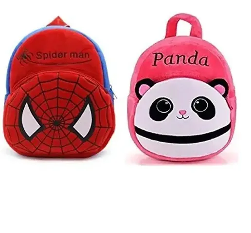 Cartoon Theme School Bags for Kids Pack of 2