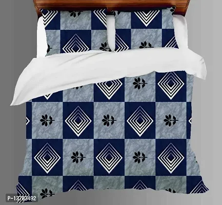 Stylish Fancy Comfortable Cotton Printed King 1 Bedsheet With 2 Pillow Covers-thumb0