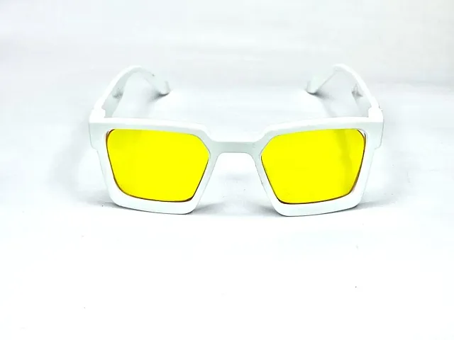 VIRAJ OPTICAL KART | SUNGLASSES UNISEX | SQUARE SUNGLASSES (Yellow)