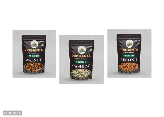 Premium Dry Fruits Collection Cashew Almond Walnut 100 gm Pack Of 2