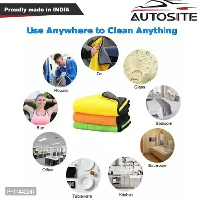 Microfiber Vehicle Washing Cloth&nbsp;&nbsp;(Pack Of 3, 800 GSM)-thumb3