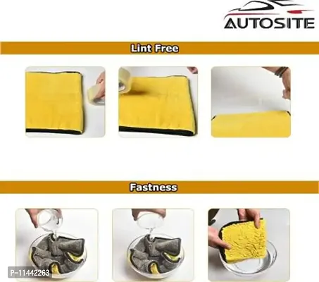 Microfiber Vehicle Washing Cloth&nbsp;&nbsp;(Pack Of 3, 800 GSM)-thumb4