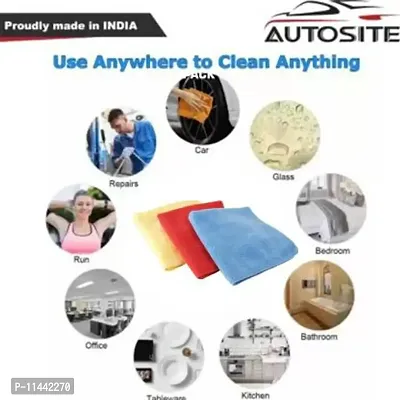 Microfiber Vehicle Washing Cloth&nbsp;&nbsp;(Pack Of 3, 340 GSM)-thumb3