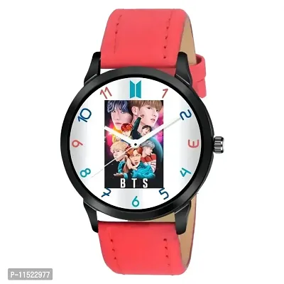 New Kpop Stars BTS Red Strap Watch For BTS Army-thumb0