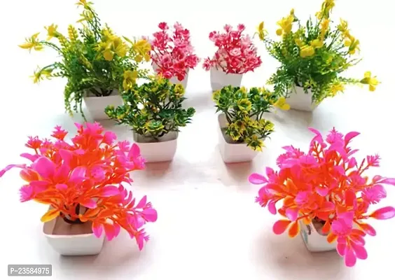 Artificial Plants With Pot Pack Of 8