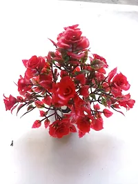 Artificial Plant With Pot Artificial Flower Pot Bonsai Plant Wild Plant Decorative Plant for Homa and Office Red Rose-thumb2