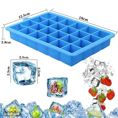 24 Grid Silicon Ice Cube Tray Mold For Freezer - 2 pcs-thumb3