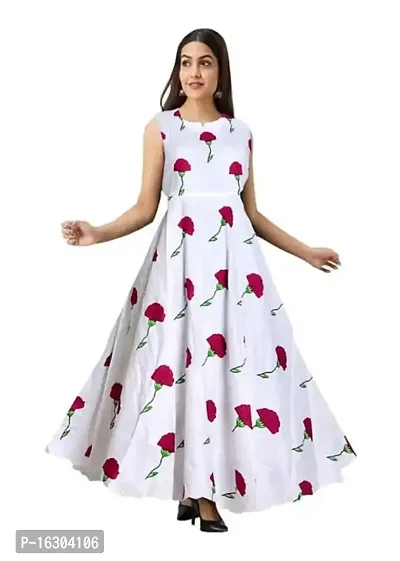 Stylish Rayon Printed Gown For Women-thumb0