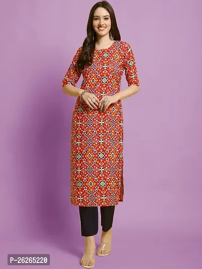 Beautiful A-Line Multicoloured Printed Crepe Kurta For Women-thumb0