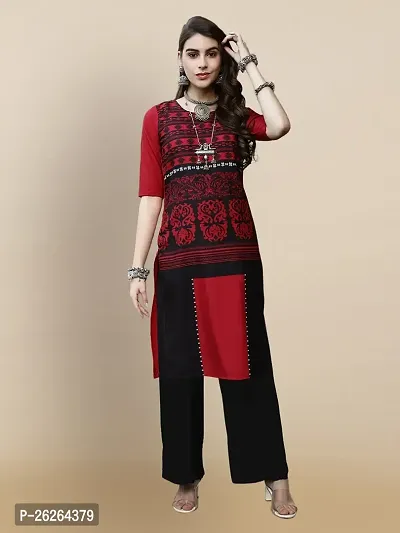 Beautiful A-Line Multicoloured Printed Crepe Kurta For Women-thumb0